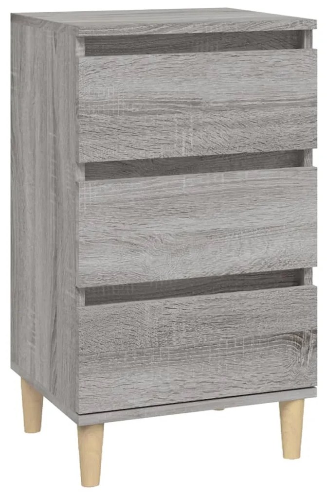 Comodino Grigio Sonoma 40x35x70 cm in Legno Multistrato