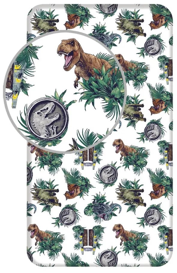 Lenzuolo con angoli per bambini in cotone 90x200 cm Jurassic World "Roar" – Jerry Fabrics