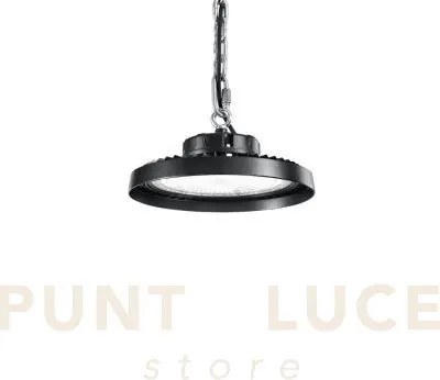 Plafoniera led avrocar nera in alluminio 200w 30000lm 4000k d.30cm ...