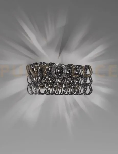 Giogali applique a parete 2 cristallo nickel nero e cromo lucido 2 ...