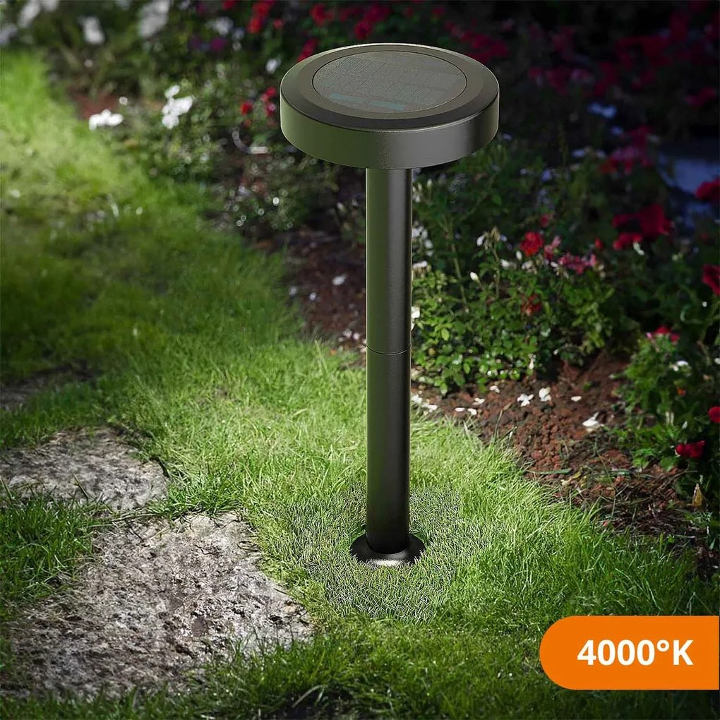 Lampada Solare da Giardino a Picchetto IP65 35cm CCT 120 lumen Colore Bianco Variabile CCT