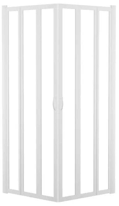 Box doccia angolare con porta pieghevole, vetro 3 mm, L 88-92 cm x L 88-92 cm, H 185 cm, bianco Los