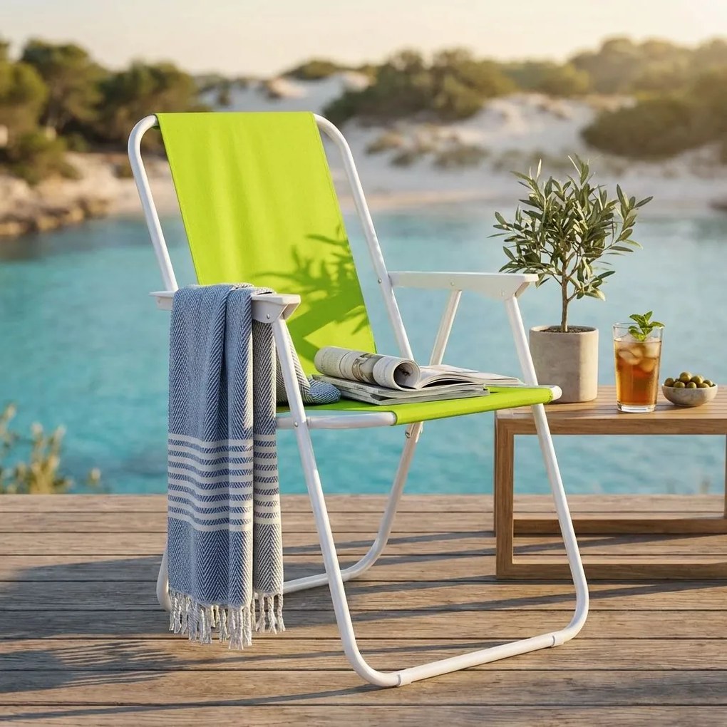 Poltrona da spiaggia pieghevole verniciata