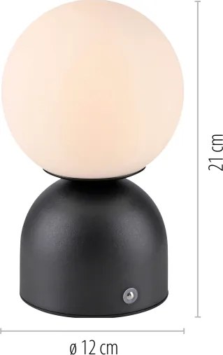 Schöner Wohnen 19218-18 - Lampada da tavolo LED dimmerabile RUDI LED/1,2W/5V nera