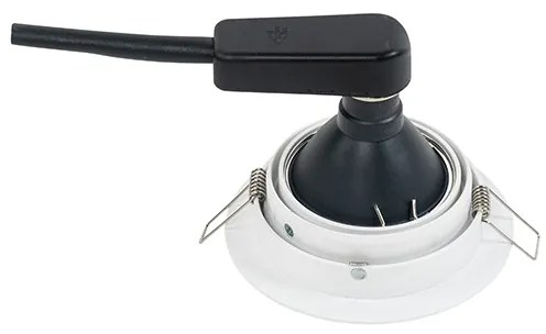 Faretto da incasso rotondo bianco orientabile - Chuck 70