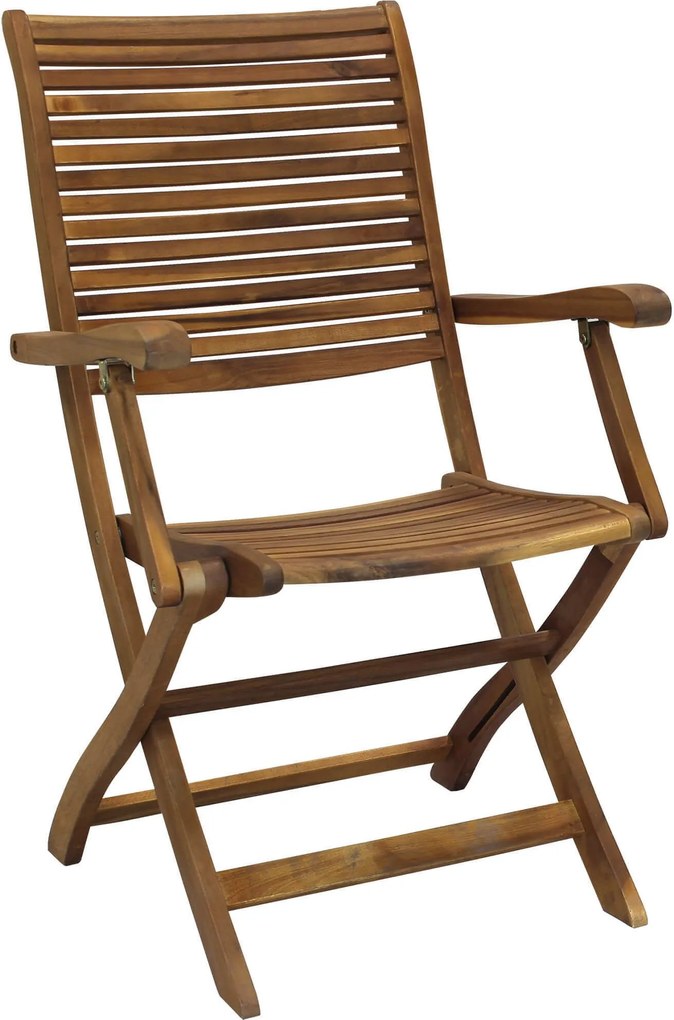 TURRIS - set tavolo in legno massiccio di acacia cm 180/240 x 100 x 74 h con 4 sedie e 2 poltrone Mulier