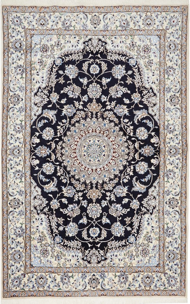 Nain Tappeto persiano 250x160 Blu (Iran) Annodato A Mano
