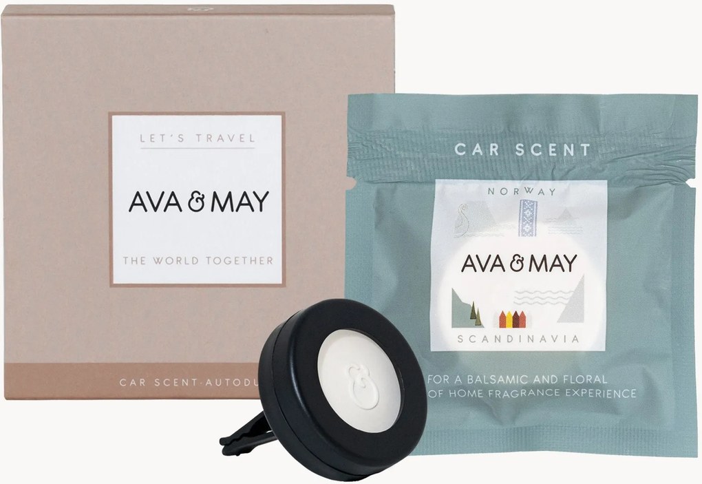 Set di 2 profumatori per auto Norwegen (ambra, mughetto, muschio)