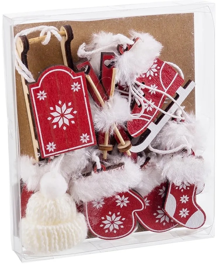 Decorazioni per albero di natale in set in legno 10 pz – Casa Selección