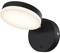 Applique Da Parete Moderno Fad Metallo Nero Acrilico 1 Luce Led 6W