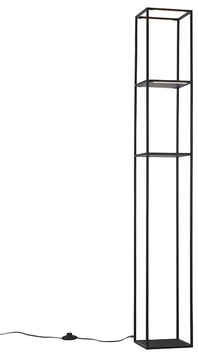 Lampada da terra di design nera con LED e dimmer touch - Jitske