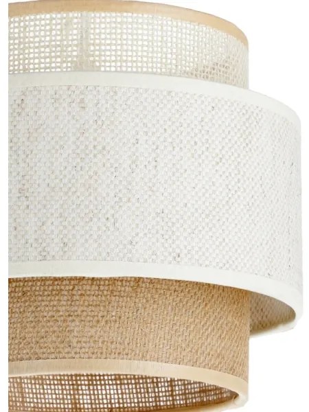 Lampada a sospensione con cavo BOHO 3xE27/60W/230V bianco/iuta