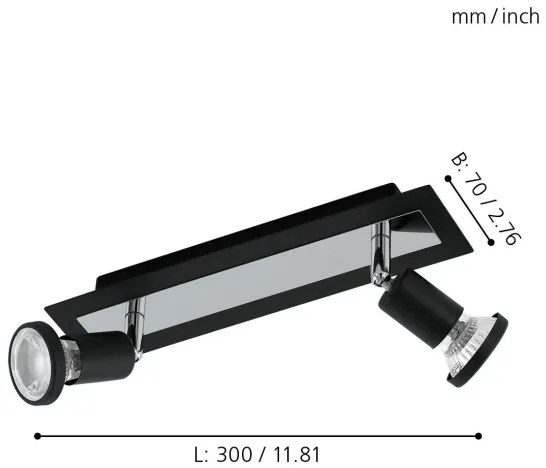 Eglo 94964 - Faretto LED SARRIA 2xGU10-LED/5W/230V
