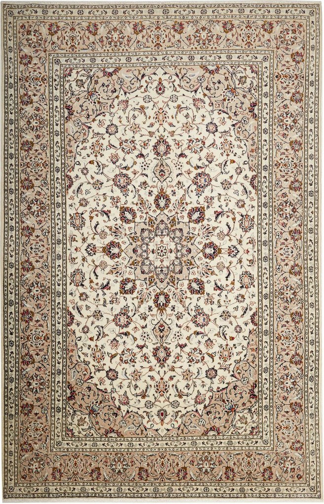 Kashan Tappeto persiano 300 x 200 Beige (Iran) Annodato A Mano