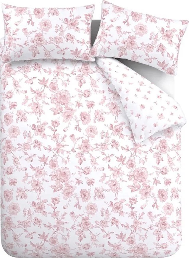 Set copripiumino e federa rosa per letto singolo 135x200 cm Mirabelle – Catherine Lansfield