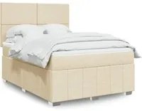 Giroletto a Molle con Materasso Crema 140x19 cm in Tessuto 3293961