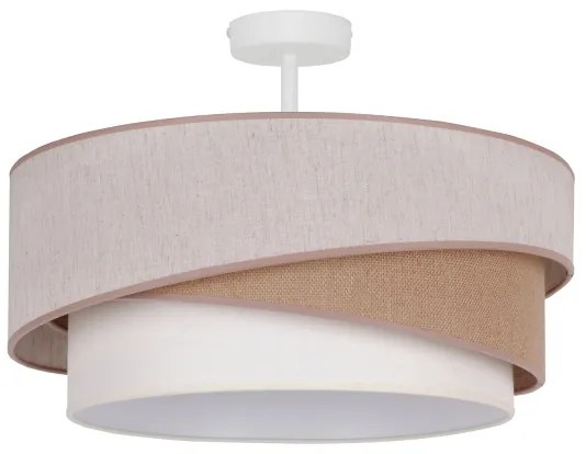 Duolla - Lampadario a plafone KOBO 1xE27/15W/230V diametro 45 cm beige/marrone/bianco