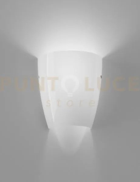 Dafne applique a parete bianco lucido 1 luce attacco e27