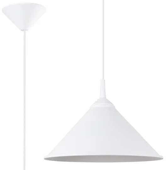 Sollux SL.1325 - Lampadario a sospensione con filo ZUMA 1xE27/15W/230V diametro 30 cm bianco