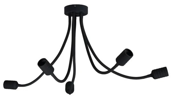 Plafoniera pop Fless Ø 110 cm nero IP20, 5XE27