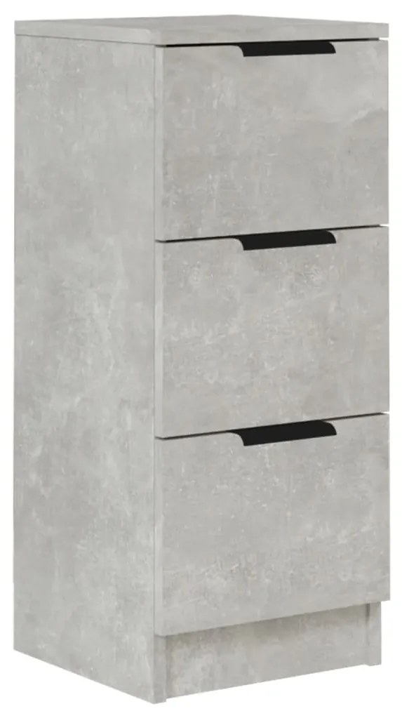 Credenza grigio cemento 30x30x70 cm in legno multistrato