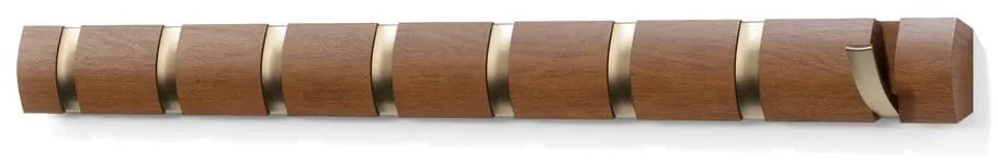 Attaccapanni da parete marrone naturale in legno di pioppo Flip - Umbra