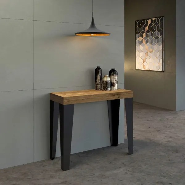 Consolle 90x40 cm allungabile a 300 cm FLAME PREMIUM Quercia Natura