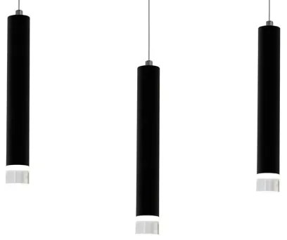 Lampadario LED su corda CARBON 3xLED/15W/230V