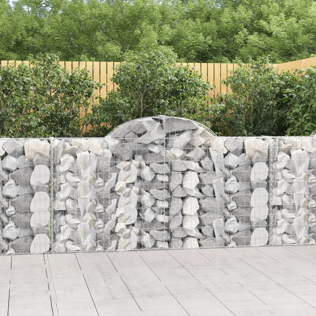 Cesti Gabbioni Ad Arco 40 Pz 200x30x100/120 Cm Ferro Zincato /