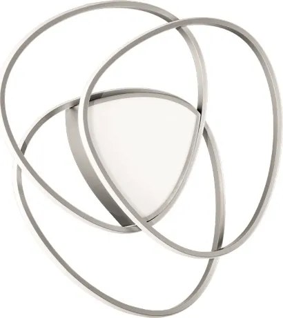 Plafoniera Led ROSE dimmerabile in metallo verniciato Argento D64 cm