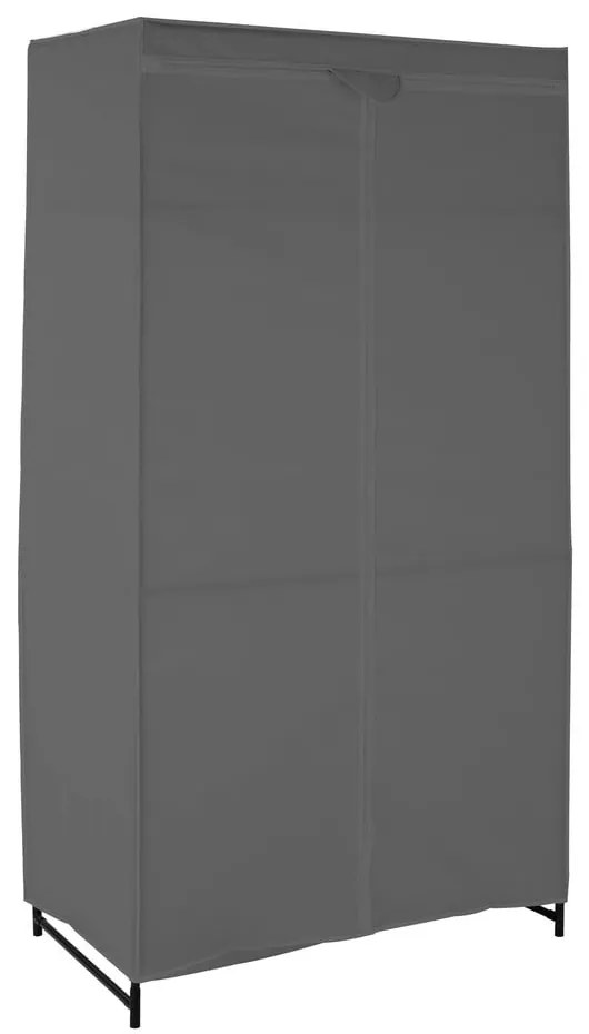 Armadio in tessuto grigio 90x160 cm Dara - Premier Housewares