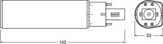 Lampadina LED G24q-1/6W/230V 4000K - Osram