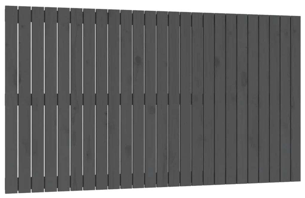 Testiera da parete grigia 159,5x3x90 cm legno massello di pino