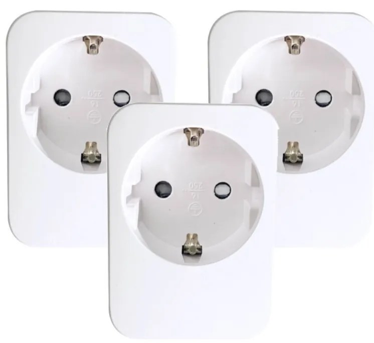 Immax NEO 07761C - Set 3 prese smart NEO LITE 3680W/230V/16A Wi-Fi Tuya SCHUKO