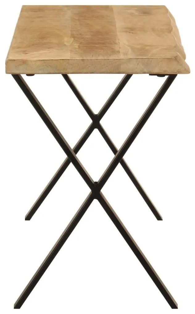Panca con bordi vivi 105 cm in legno massello di mango