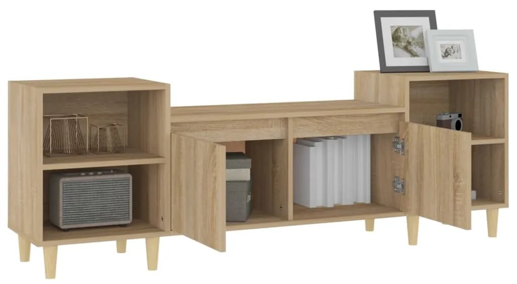 Mobile porta tv rovere sonoma 160x35x55 cm legno multistrato