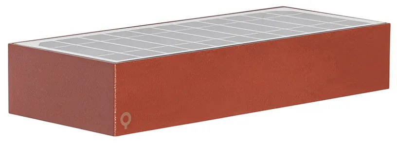 Lampada da parete per esterni rossa con luce dimmerabile e sensore solare - Kayo