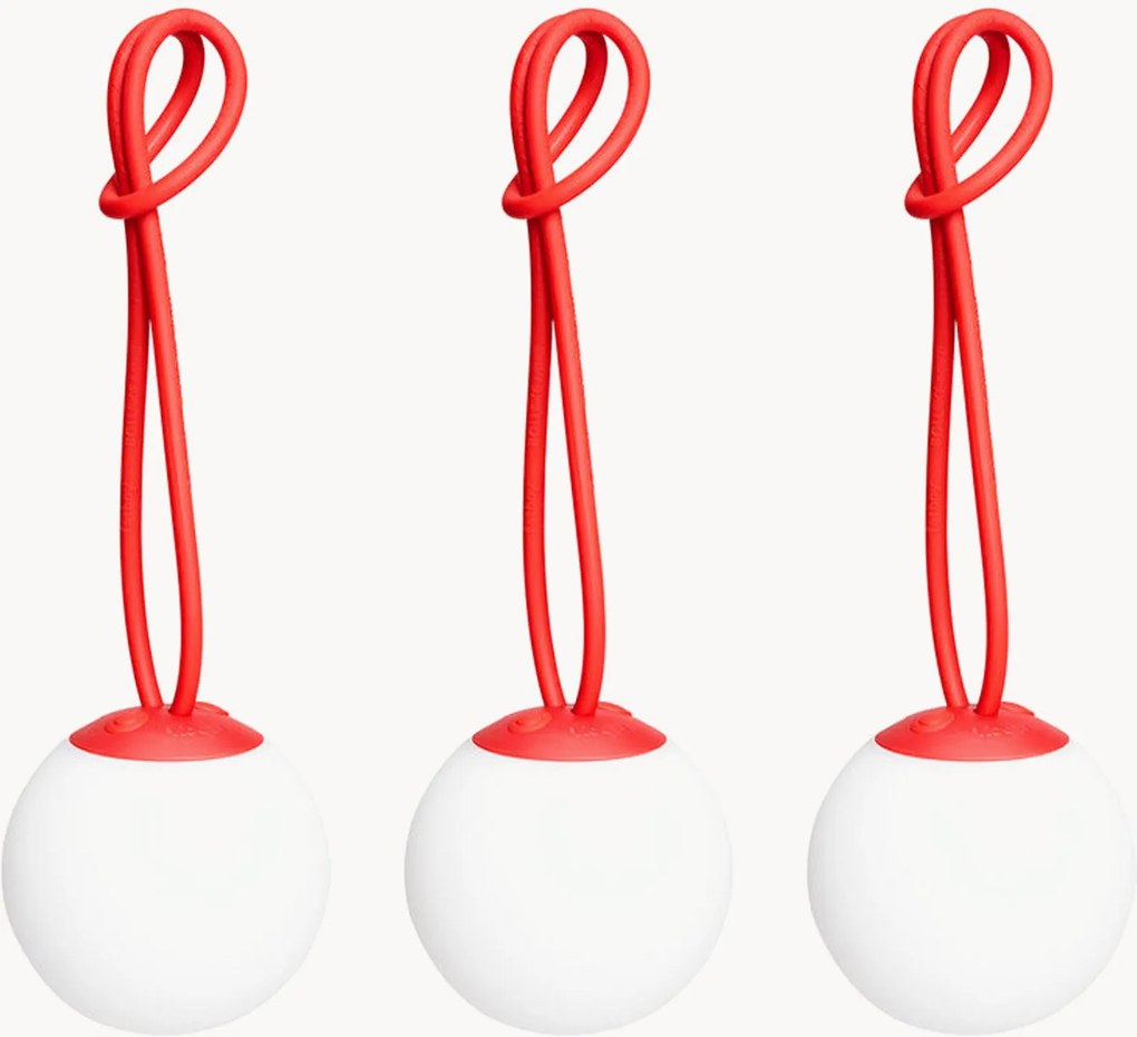 Set di 3 lampade a sospensione portatili a LED da esterno con luce regolabile Bolleke Mini