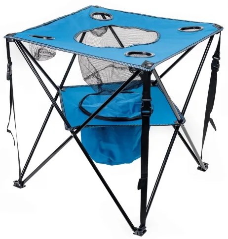 Tavolo da campeggio pieghevole + 2x sedia blu