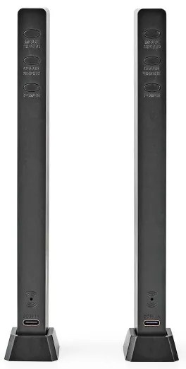 Nedis GALDP110BK - Lampada da tavolo LED RGB ricaricabile LED/250 mAh