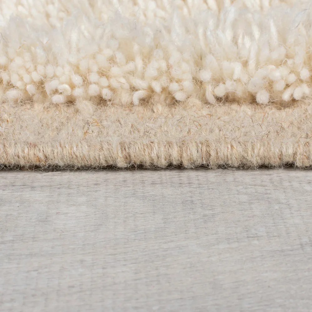 Tappeto beige/color crema in lana tessuto a mano 200x290 cm Greek Key – Flair Rugs