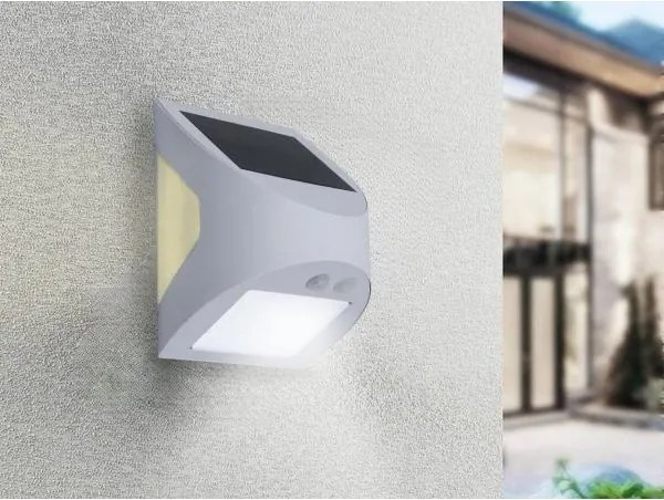 Lampada da parete solare a LED con sensore LED/3W/3,7V 1200 mAh IP54 bianca