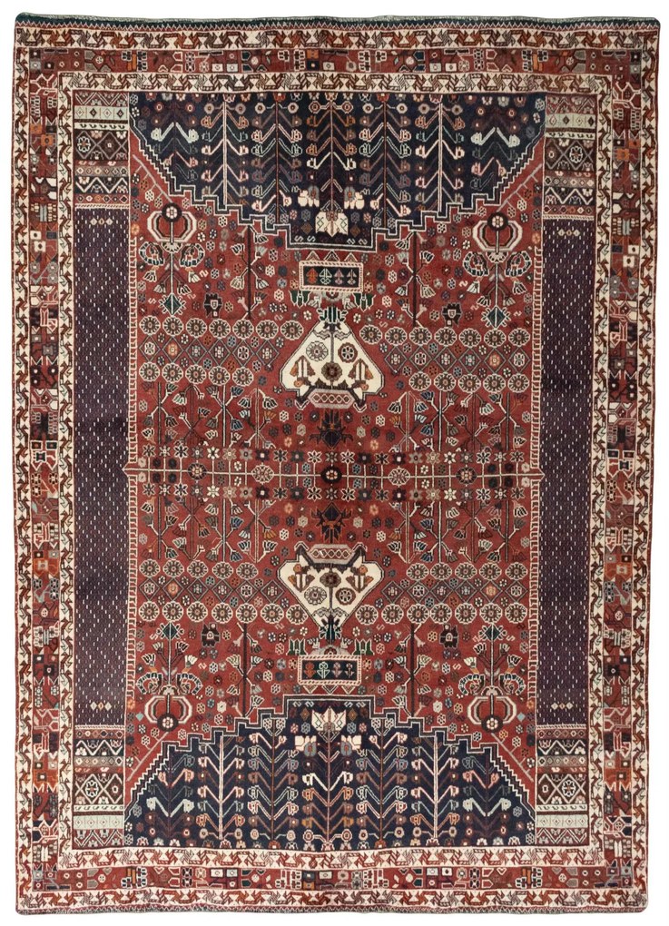Shiraz Tappeto persiano 180 x 250 Rosso (Iran) Annodato A Mano