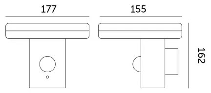 Lampada da parete solare LED SOLARIS3 5,5W 3,7V 4000K IP44 con sensore
