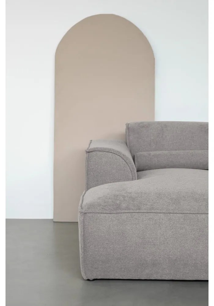 Divano componibile in grigio chiaro (con penisola a sinistra) Flex Felix – Miuform