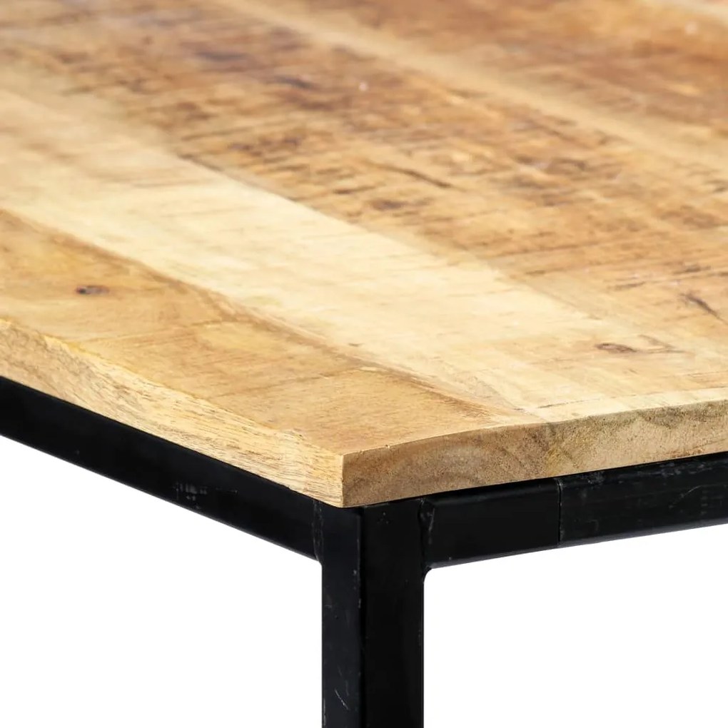 Tavolo da pranzo 180x90x75 cm in legno massello di mango grezzo