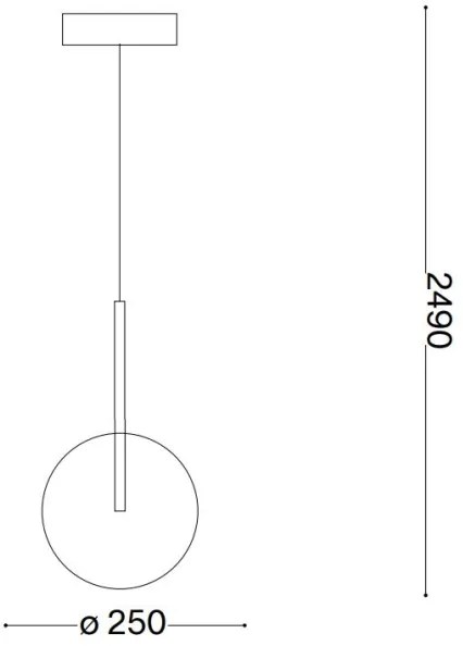 Ideal Lux - Lampadario LED a sospensione con filo EQUINOXE 1xG4/2W/230V diametro 25 cm cromo/limpido
