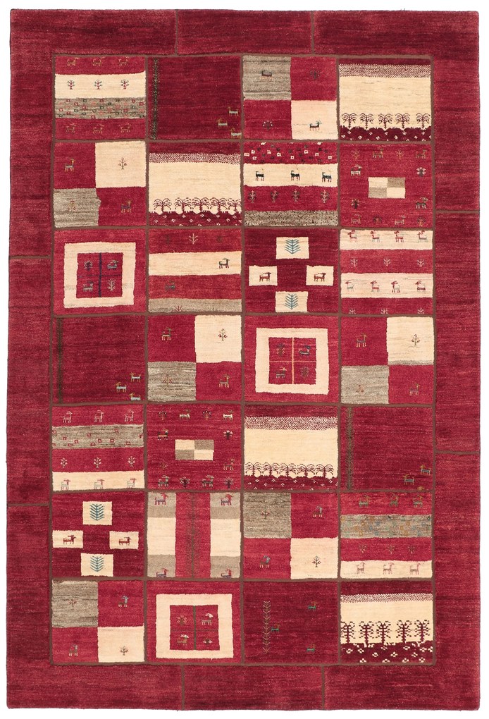 Gabbeh Tappeto 200 x 310 (Iran) Annodato A Mano