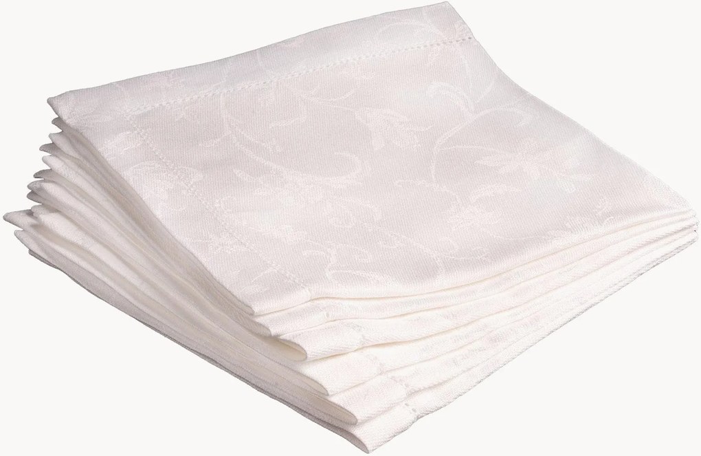 Set di 6 tovaglioli in lino con bordino jacquard Minija