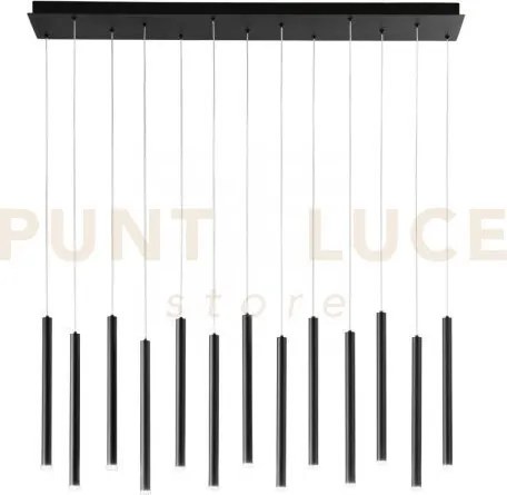 Lampadario a sospensione led pype nera 65w 6110lm cct 3000 4000 650...